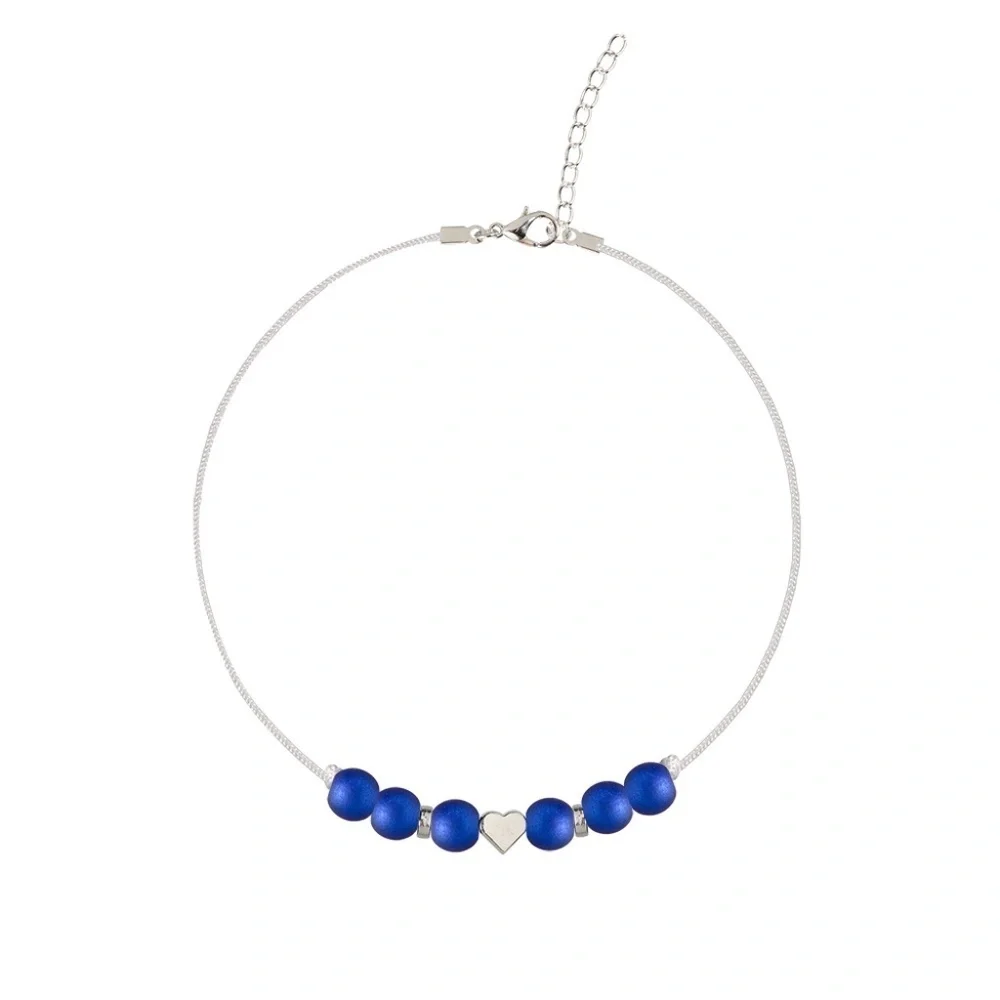 *ELKIE* 5-Pc Silver x Blue Fashion Bracelet Set